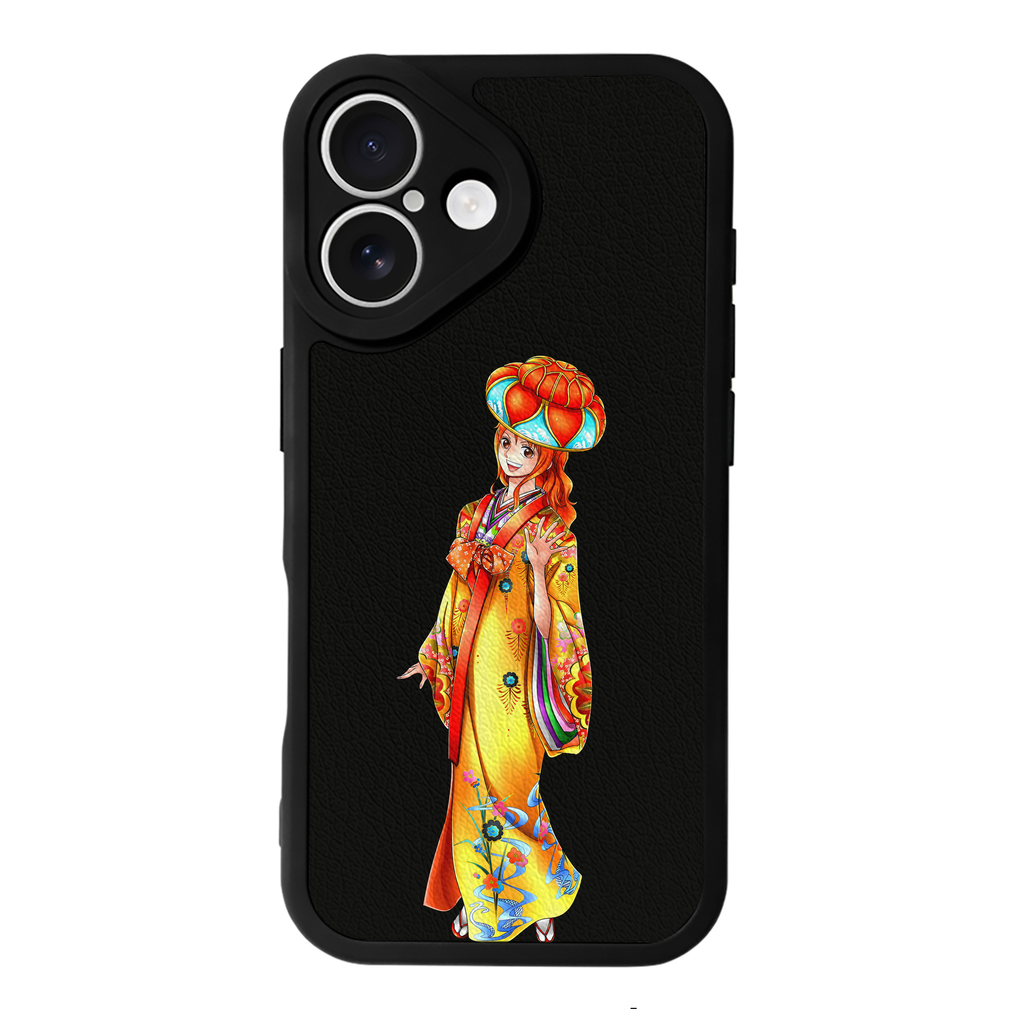 （画像用） ワンピース ナミ ONE PIECE Nami 【iPhone 16シリーズ対応】シリコンスマホケース（レザー調） 材質：シリコン